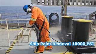 Remoção de pinturas a óleo de navio
