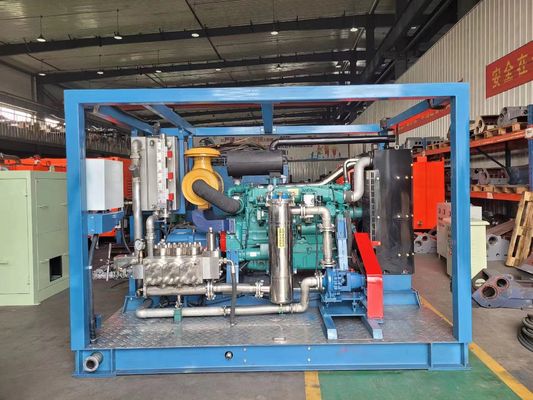 máquina de sopro industrial diesel da água da arruela 1000bar da pressão 132kw