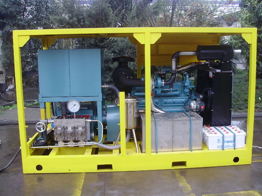 Máquina de limpeza de jato de água para trocadores de calor 1600bar
